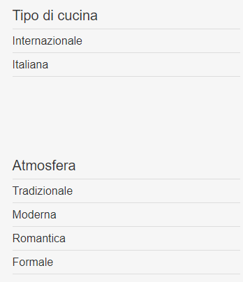 la cucina tipi di cucina